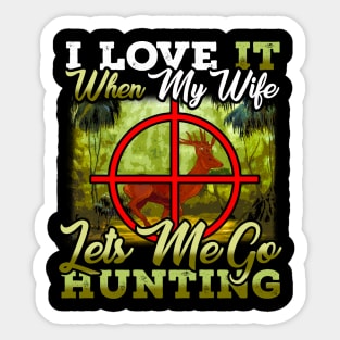 Funny Hunting Hunter Husband Dad Sticker